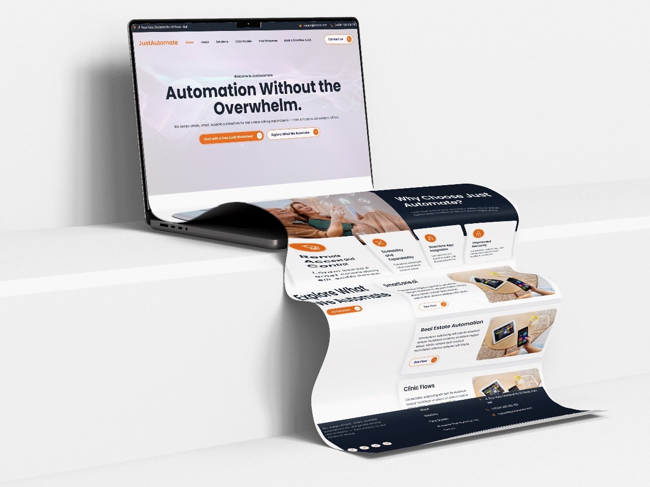 JustAutomate website — workflow automation agency homepage